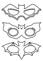 Vorschau - Mal- und Bastelvorlagen - Halloween Masken zum Ausmalen & Basteln 👻 - Seite 1