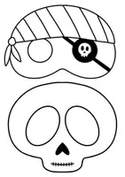 Vorschau - Mal- und Bastelvorlagen - Halloween Masken zum Ausmalen & Basteln 👻 - Seite 3