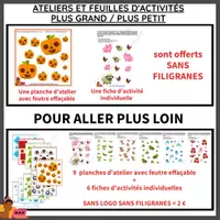 Aperçu - Jeux - ATELIERS ET FEUILLES D'ACTIVITÉS - PLUS GRAND PLUS PETIT - Page de couverture