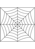 Vorschau - Mal- und Bastelvorlagen - Spinne im Netz, Kunst Grundschule - Seite 1