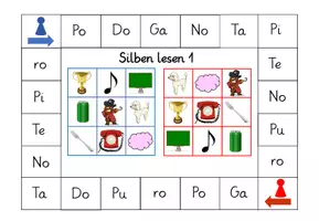 Vorschau - Spiele - Bingospielfeld "Silben lesen 1" (Anfangssilbe) - Seite 2