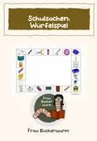 Vorschau - Spiele - Schulsachen: Würfelspiel zur Wortschatz-, Silben- oder Anlautfestigung - Deckblatt