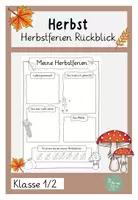 Vorschau - Stundenentwürfe - Meine Herbstferien - zum Ausfüllen Herbst Rückblick Ferien - Deckblatt
