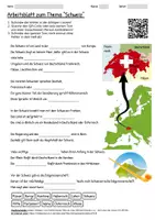 Vorschau - Arbeitsblätter - Arbeitsblatt "Schweiz" + Onlineübung & MP3 + Mindmap + Infografik - Deckblatt