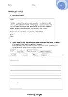 Vorschau - Arbeitsblätter - Writing an E-Mail - Aufgabe + Checkliste/Feedbackbogen - Seite 1