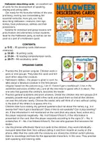 Vorschau - Arbeitsblätter - Halloween Describing Cards - Seite 1