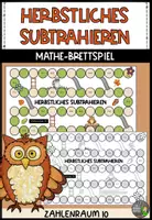 Vorschau - Arbeitsblätter - Brettspiel - Herbstliches Subtrahieren im ZR 10 - Das Leiter- und Rutschenspiel - Deckblatt