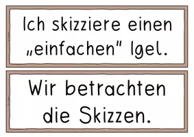 Vorschau - Mal- und Bastelvorlagen - Kunst Igel mit Zeitungsstacheln - Seite 1