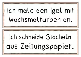 Vorschau - Mal- und Bastelvorlagen - Kunst Igel mit Zeitungsstacheln - Seite 3