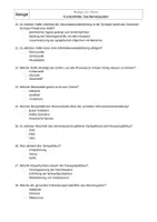 Vorschau - Arbeitsblätter - Kurzkontrolle Nervensystem multiple choice 9. Klasse Bio - Seite 1