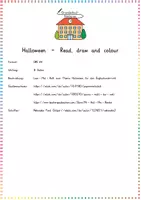 Vorschau - Arbeitsblätter - Halloween - Read, draw and colour / Lese-Mal-Heft für den Englischunterricht - Seite 1