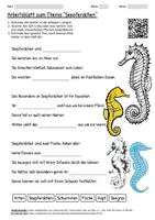 Vorschau - Arbeitsblätter - Arbeitsblatt "Seepferdchen" + Onlineübung & MP3 + - Deckblatt