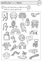 Vorschau - Stundenentwürfe - Buchstaben / Laut Eu/ eu - Arbeitsblätter zur Einführung inklusive Geschichte - Buchstabeneinführung Arbeitsblätter - Seite 2