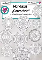 Vorschau - Mal- und Bastelvorlagen - Mandalas "Geometrie" für zwischendurch - Deckblatt