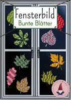 Vorschau - Mal- und Bastelvorlagen - Fensterbild/ Klassenzimmerdeko: Bunte Blätter/ Herbst - Deckblatt