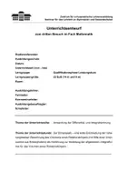 Vorschau - Stundenentwürfe - Unterrichtsentwurf Mathe - Döner (Rotationskörper) (Q1/Q2 LK) - Deckblatt