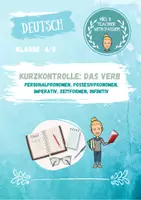 Vorschau - Test - LK Verb (Personalpronomen, Possesivpronomen, Zeitformen) - Deckblatt