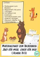Vorschau - Arbeitsblätter - Zwei für mich, einer für dich - Materialpaket zum Bilderbuch - Deckblatt
