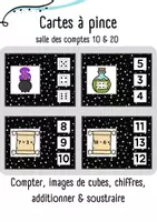 Aperçu - Inclusion - Cartes à pince sorcière (compter, chiffres, addition, soustraction) - Page de couverture