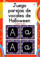 Vista previa - Juegos / Gamificación - Juego de parejas de las vocales de halloween - Portada