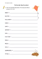 Vorschau - Arbeitsblätter - LRS-Training: Fehlende Buchstaben & Worttrennung – Herbst & Halloween - Seite 1