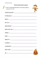 Vorschau - Arbeitsblätter - LRS-Training: Fehlende Buchstaben & Worttrennung – Herbst & Halloween - Seite 2