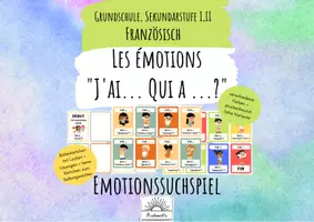 Vorschau - Spiele - Emotionen: "J'ai ... Qui a ...?" (Französisch) - Deckblatt