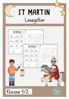 Vorschau - Arbeitsblätter - DAZ 2 einfache Lesegitter St Martin Klasse 1 Erstes Lesen - Deckblatt