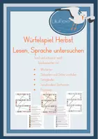 Vorschau - Spiele - Lesen, Sprache untersuchen, Würfelspiel, Herbst - Deckblatt