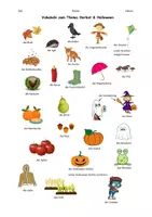 Vorschau - Arbeitsblätter - DaZ/DaF: Motivierende Zusatzaufgaben - Herbst & Halloween - Seite 1