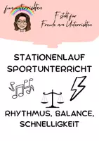 Vorschau - Stationenlernen - Stationenlauf für den Sportunterricht: Rhythmus, Balance und Schnelligkeit - Deckblatt