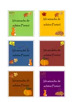 Vorschau - Anderer Materialtyp - Grußkärtchen für die Herbstferien - Deckblatt