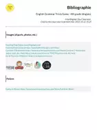 Aperçu - Jeux - English Grammar Trivia Game - 4th grade (Anglais) - Page 1