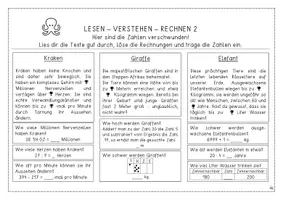 Vorschau - Arbeitsblätter - Lesen - Verstehen - Rechnen - Seite 3