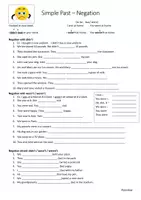 Aperçu - Feuilles d'exercices - Anglais : Simple Past step by step incl. negation - Page 1