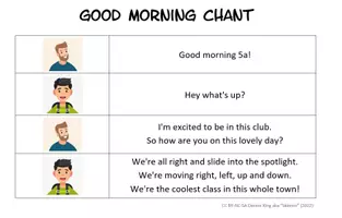 Vorschau - Lehrpläne/Lehrermaterial - Good morning chant / Begrüßungsritual (5. Klasse / 6. Klasse) - Seite 1