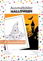 Vorschau - Mal- und Bastelvorlagen - Ausmalbilder Halloween - Deckblatt