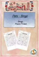 Vorschau - Spiele - ENGLISCH Pets Bingo Spiel Paare finden - Deckblatt