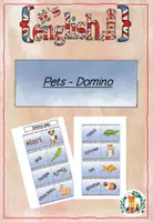 Vorschau - Spiele - ENGLISCH Pets domino Spiel - Deckblatt