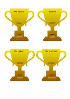 Vorschau - Spiele - Winning Adjectives - English (Steigerung und Gegensätze) - Deckblatt
