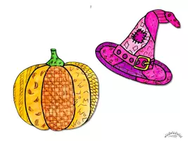 Aperçu - Matériel pour travaux manuels / dessin - PATTERN ART / POP ART „Halloween“ - Page 1