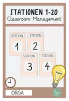 Vorschau - Fördermaterial/Inklusion - Schilder Classroom Management Stationenschilder Ablagen Beschriftung - Deckblatt
