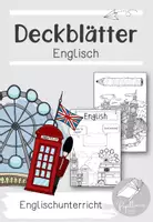 Vorschau - Mal- und Bastelvorlagen - Englisch - Deckblätter - Heftumschlag - Deckblatt