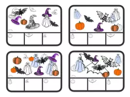 Aperçu - Feuilles d'exercices - Cartes à Compter „HALLOWEEN“ - Page 1