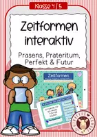 Vorschau - Unterrichtsreihen - Zeitformen üben - interaktive PDF - Deckblatt