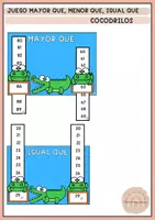 Vista previa - Juegos / Gamificación - JUEGO COCODRILOS MAYOR QUE, MENOR QUE, IGUAL QUE - Portada
