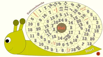 Vorschau - Spiele - Zahlenschnecke deutsch 0 bis 20: Spielbrett zur Aussprache der Zahlen - Seite 3
