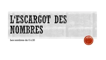 Vorschau - Spiele - L‘escargot des nombres 0à29: jeu Zahlenschnecke - Seite 1