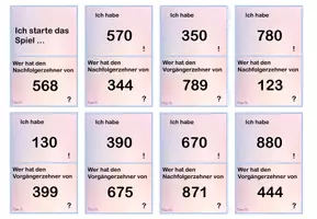 Vorschau - Spiele - Mini-Materialpaket "Ich habe wer hat?" (Nachbareiner, Nachbarzehner, Nachbarhunderter) - Seite 2