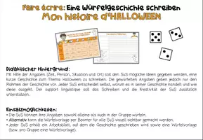 Vorschau - Arbeitsblätter - C'est Halloween - Eine Würfel-Geschichte schreiben - faire écrire - Seite 2